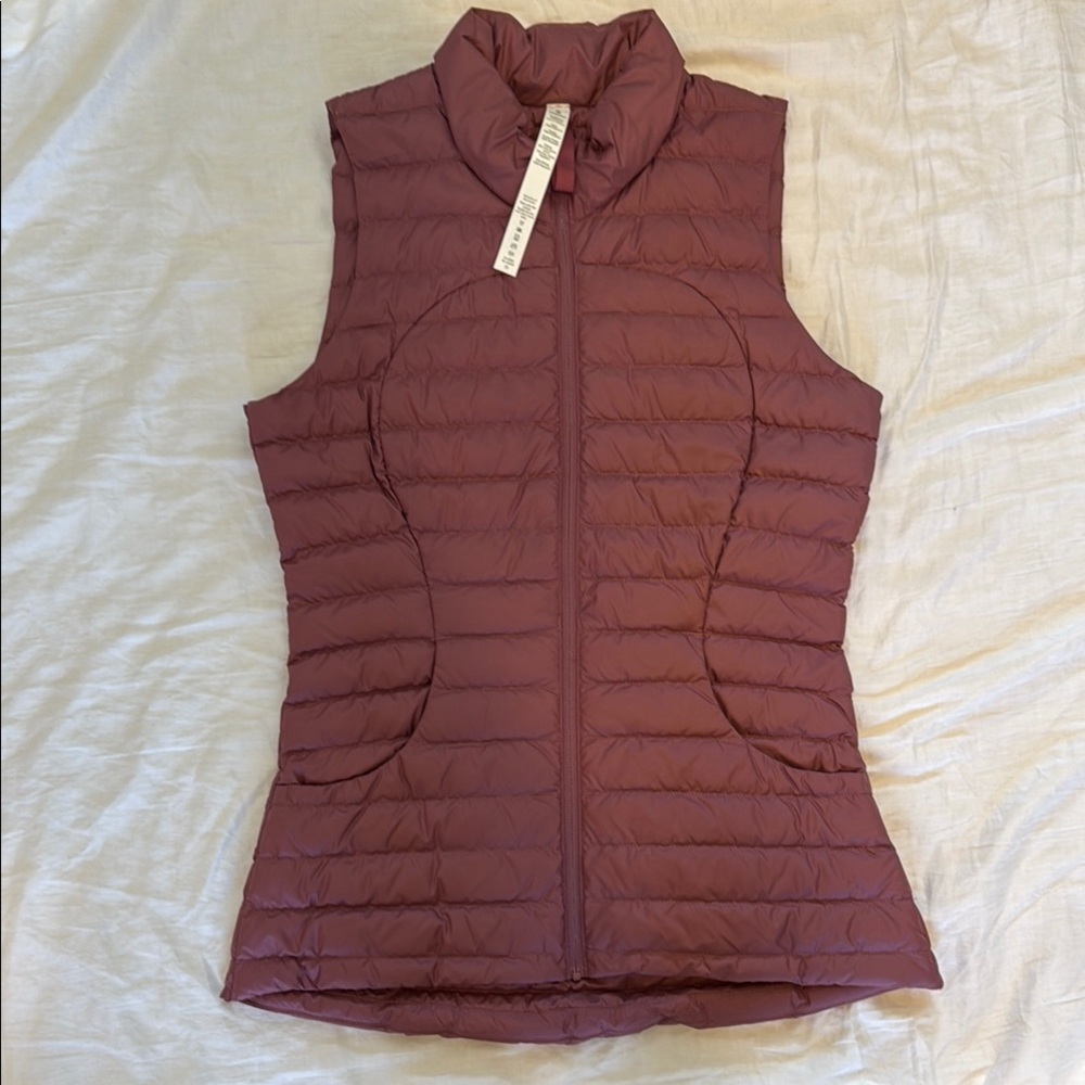 NWOT Lululemon Mauve/ Pink Nude Quilted Puffer Vest